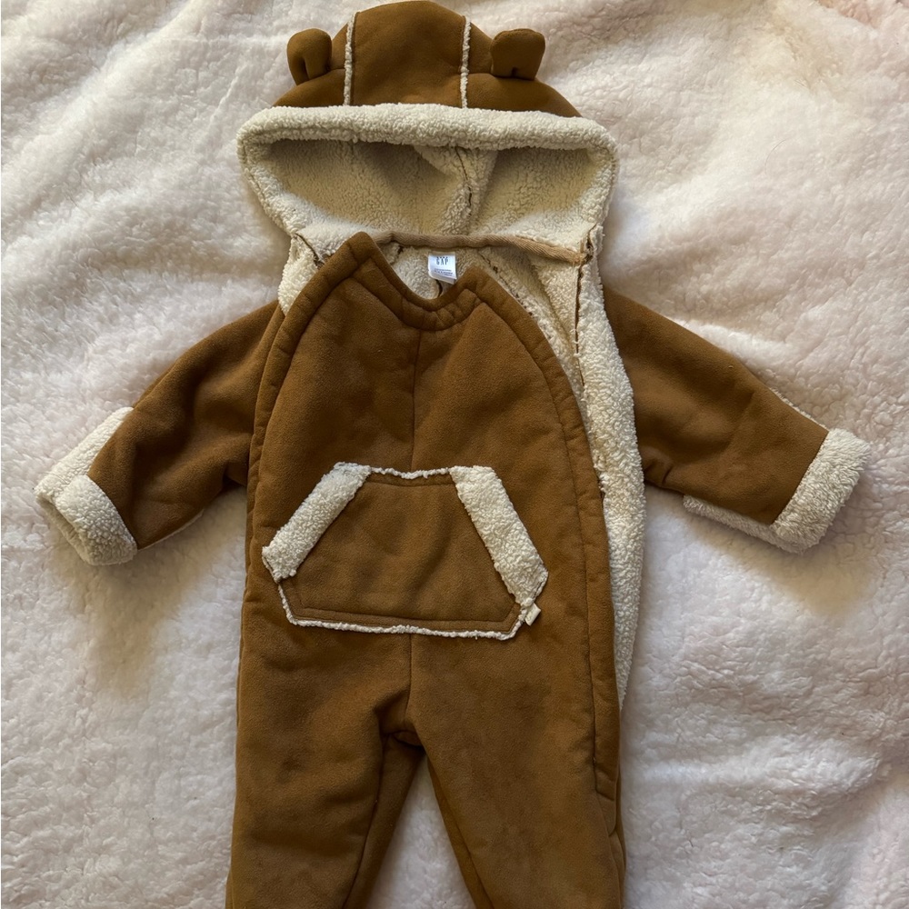 Newborn Fuzzy Bear Winter Jacket